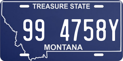 MT license plate 994758Y