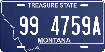 MT license plate 994759A