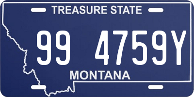 MT license plate 994759Y