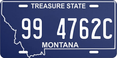 MT license plate 994762C