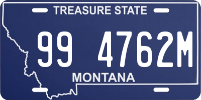 MT license plate 994762M