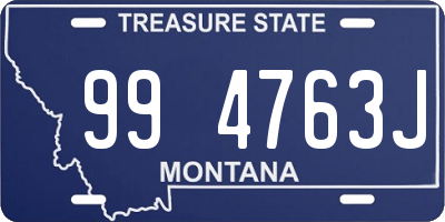 MT license plate 994763J