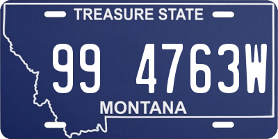 MT license plate 994763W