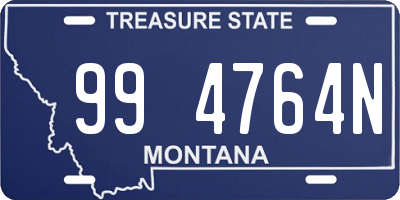 MT license plate 994764N