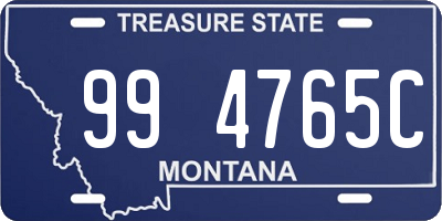 MT license plate 994765C