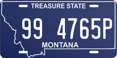 MT license plate 994765P