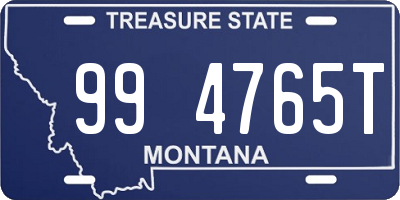 MT license plate 994765T