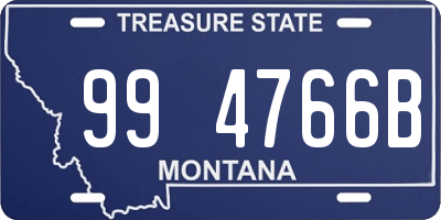 MT license plate 994766B