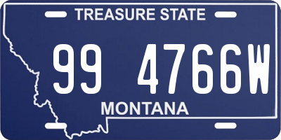 MT license plate 994766W