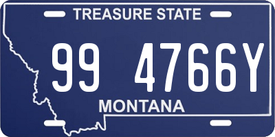 MT license plate 994766Y