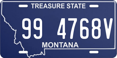 MT license plate 994768V