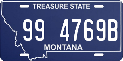 MT license plate 994769B