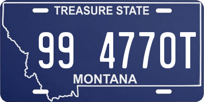 MT license plate 994770T