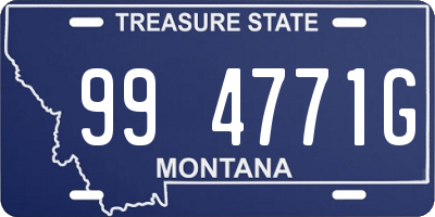 MT license plate 994771G