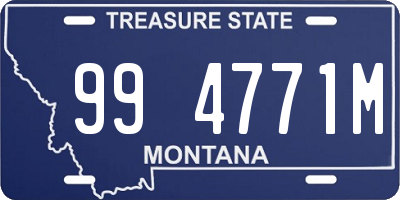 MT license plate 994771M