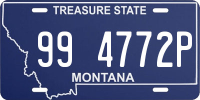 MT license plate 994772P