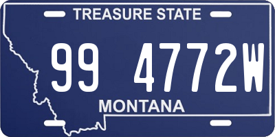 MT license plate 994772W