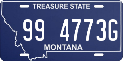 MT license plate 994773G