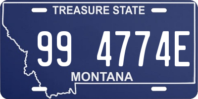 MT license plate 994774E