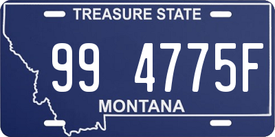 MT license plate 994775F