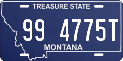 MT license plate 994775T