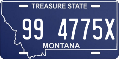 MT license plate 994775X