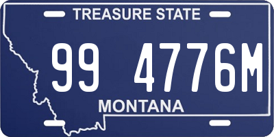 MT license plate 994776M