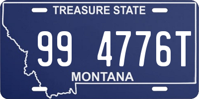 MT license plate 994776T