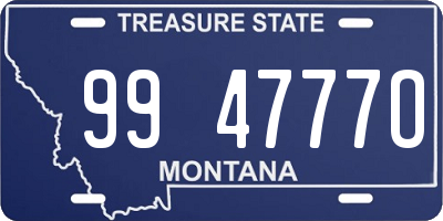 MT license plate 994777O