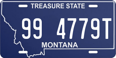 MT license plate 994779T