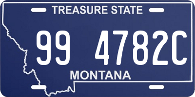 MT license plate 994782C