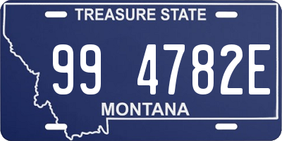 MT license plate 994782E