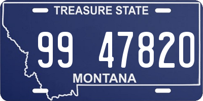 MT license plate 994782O