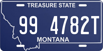 MT license plate 994782T