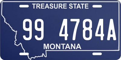 MT license plate 994784A