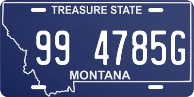 MT license plate 994785G