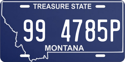 MT license plate 994785P