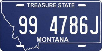 MT license plate 994786J