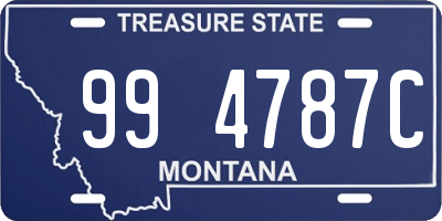 MT license plate 994787C