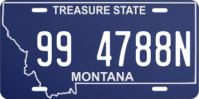 MT license plate 994788N