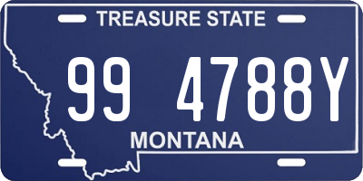 MT license plate 994788Y