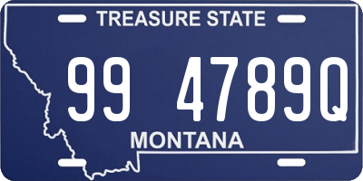 MT license plate 994789Q