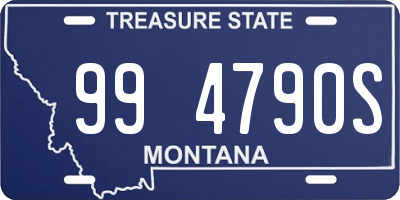 MT license plate 994790S