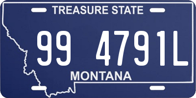 MT license plate 994791L