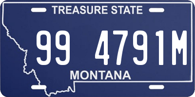 MT license plate 994791M