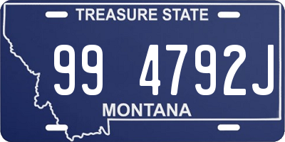 MT license plate 994792J