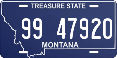 MT license plate 994792O