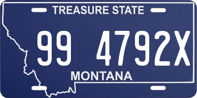 MT license plate 994792X