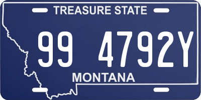 MT license plate 994792Y