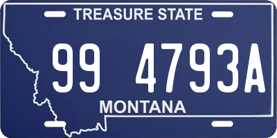 MT license plate 994793A